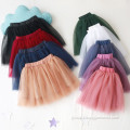 Custom Color Knee-length Mesh Layered Girl Skirt